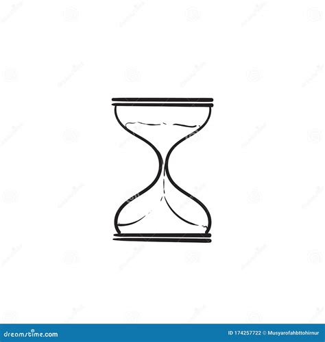 Hourglass Illustration With Hand Drawn Doodle Cartoon Style Vector Stock Vector Illustration