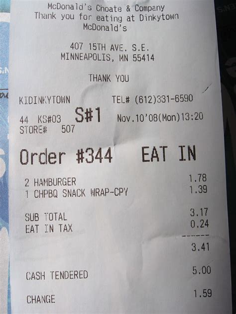 Mcdonalds Receipt 3 41 Flickr Photo Sharing