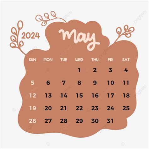 Calendario Mensual De Mayo De Vector Png Mayo Mayo Hot Sex