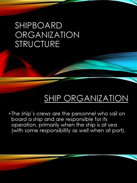 (Week 8) Shipboard Organization Structure | PDF | Sea Captain | Sailor