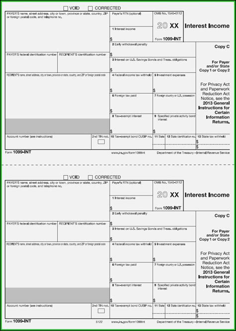 1099 Int Tax Form Printable - Form : Resume Examples #AjYdk6w9l0