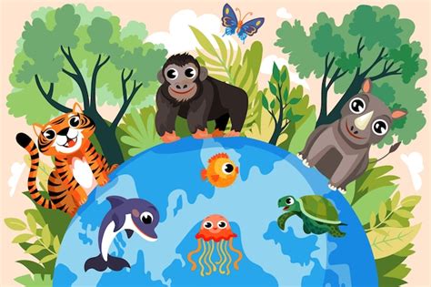 Ilustraci N De Biodiversidad Dibujada A Mano Vector Gratis