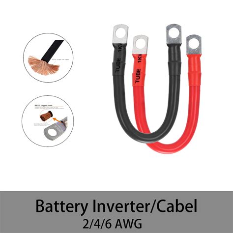 Conector De Bater A De Coche Awg Awg Awg Cables De Inversor De