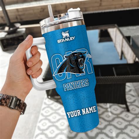 Carolina Panthers Nfl D Logo Custom Stanley Quencher Oz Stainless