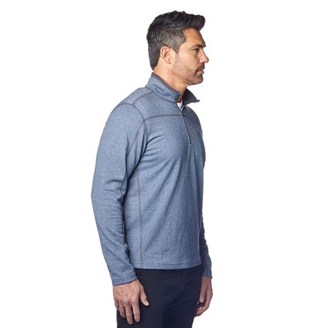 Landway Men S Heather Navy Basecamp Heather Quarter Zip Pullover