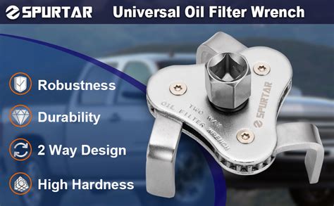 Amazon Spurtar Universal Oil Filter Wrench Jaw Adjustable Oil