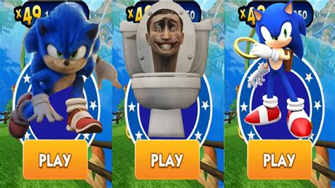 Skibidi Toilet Vs Movie Sonic Dash All Characters Unlocked Vs All