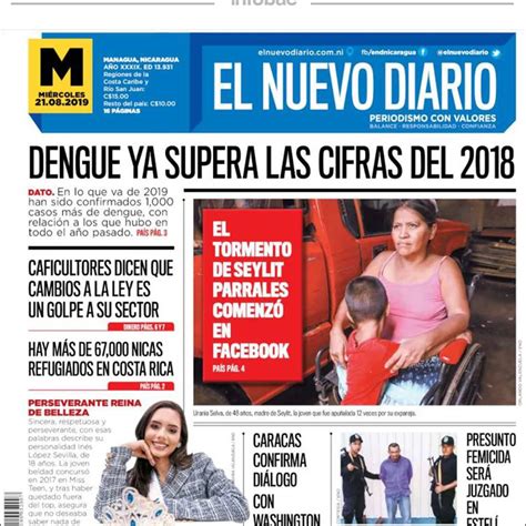 El Nuevo Diario Nicaragua 21 De Agosto De 2019 Infobae