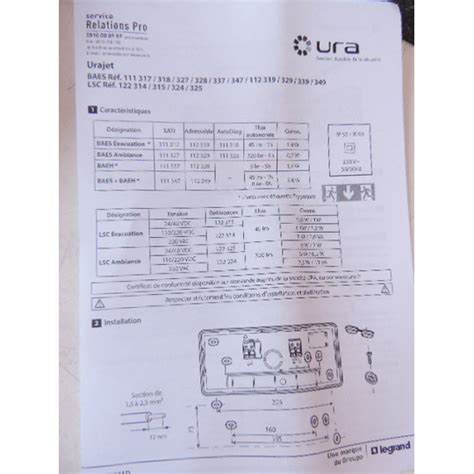 Bloc autonome sécurité BAES BAEH d évacuation SATI LED flux 45lm 1h