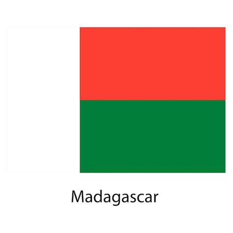 Flagge Des Landes Madagaskar Vector Illustration Premium Vektor