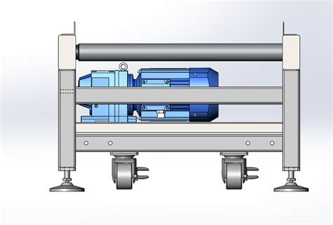 滚筒输送机swsolidworks 2019模型图纸下载 懒石网