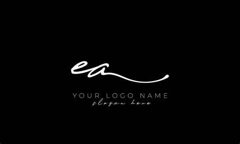 Handwriting letter EA logo design. EA logo design free vector template ...