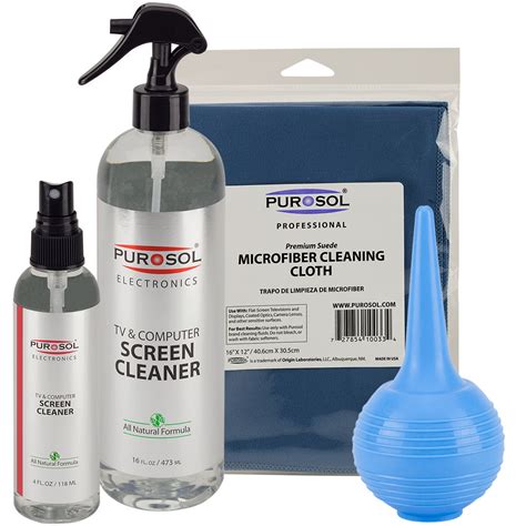 Purosol Screen Cleaning Kit W Air Pro Large Cloth