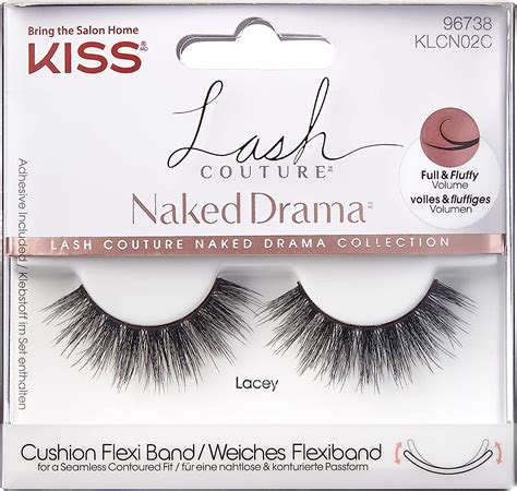 Kiss Lash Couture Naked Drama Collection 1 Pair Of False Lashes Lacey Full And Fluffy Faux