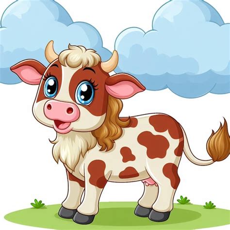 Premium Vector Cute Cattle Vector Cartoon Illustration