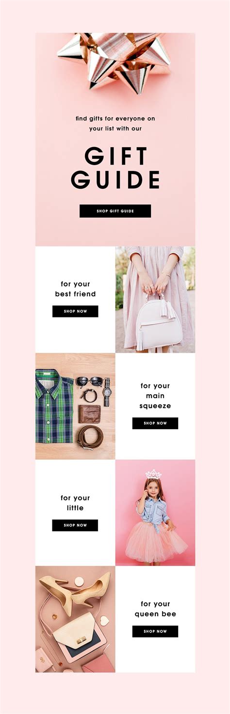 Holiday Gift Guide Email Template Holiday Gift Guide Email Design