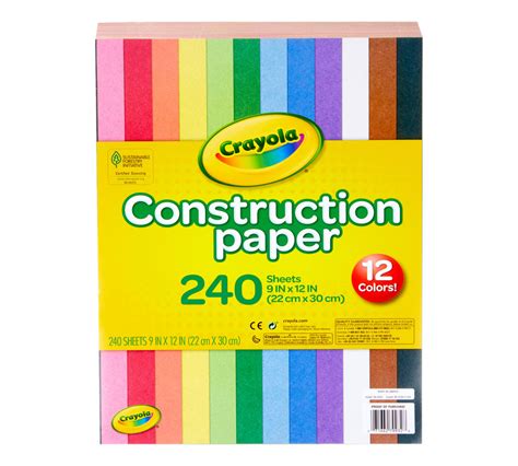 Construction Paper, 240 Count School Supplies | Crayola