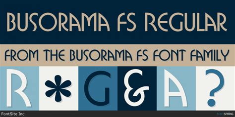 Busorama Fs Font Fontspring