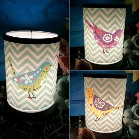 Chevron And Songbird Scentsy Lampshade Warmer