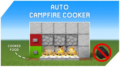 Cara Membuat Auto Campfire Cooker Minecraft Tutorial Indonesia Youtube