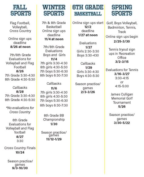 Middle School Sports Program | Hillsborough Recreation Department