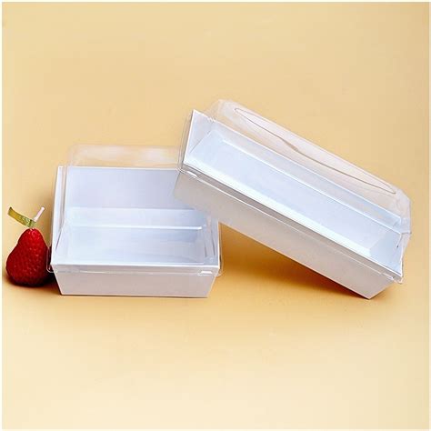 Premium Kraft White Paper Square And Rectangular Cake Box Sandwich