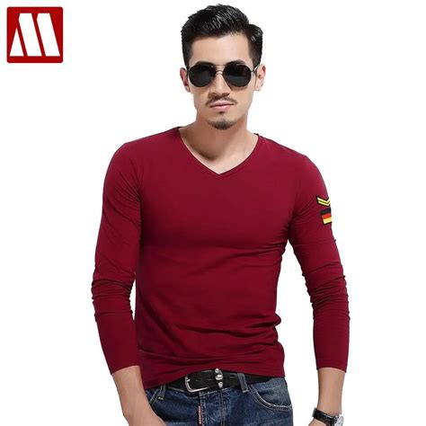 Free Shipping Solid Color Long Sleeves T Shirt Menfull Sleeves Mens Tees Lycra Cotton Tight