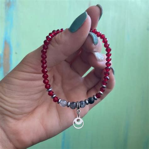 Pulsera Roja De Protecci N Con Cuarzo Turmalinado Piamaria