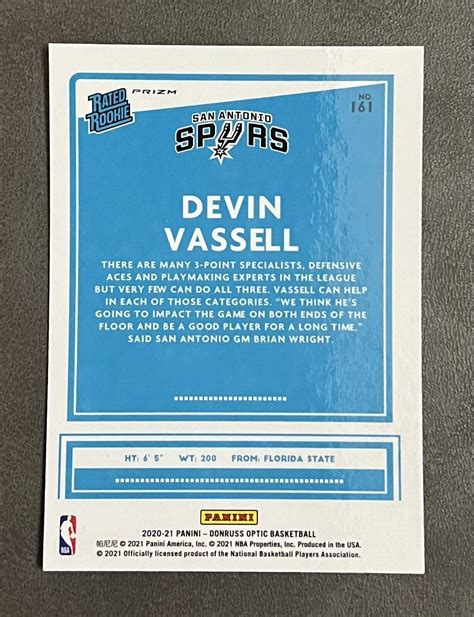 Panini Donruss Optic Rated Rookie Pulsar Prizm Devin