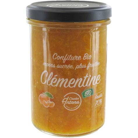 Charles Antona Confiture Fruitée Clémentine Bio 220g Monoprix Courses