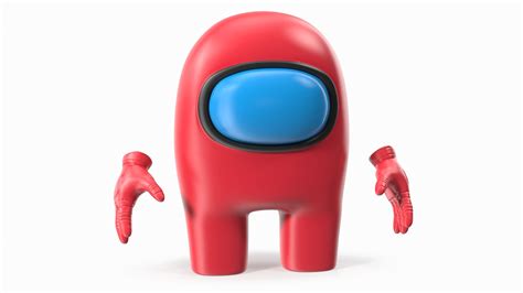 Among Us Character Red Rigged 3d Model Turbosquid 2003925