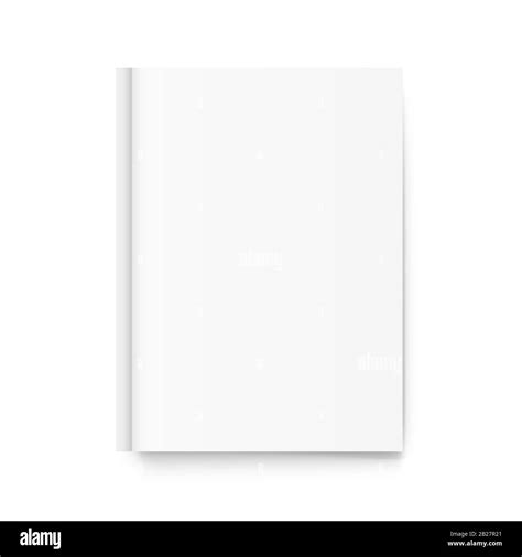 Blank Book Cover Vector Illustration Empty Book On White Background