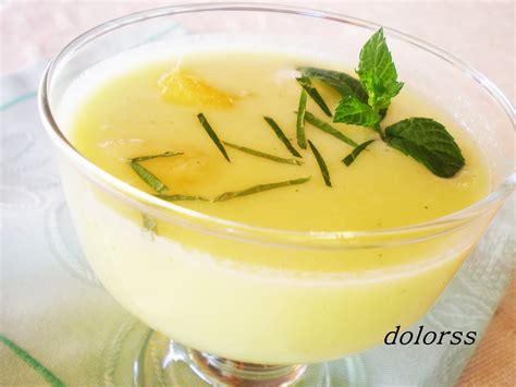 Blog de cuina de la dolorss Crema fría de melón con menta