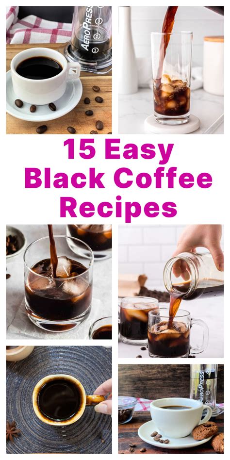 black coffee recipes