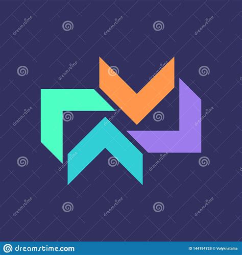 Colorful Abstract Logo Design Template Stock Vector Illustration Of