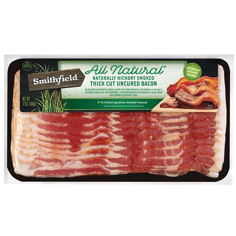 Smithfield All Natural Hickory Smoked Thick Cut Uncured Bacon Shop