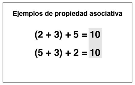 Ejemplos De Propiedad Asociativa De La Suma En Numeros Enteros