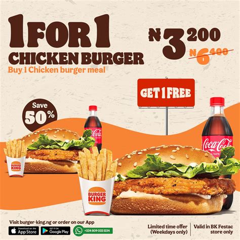 Burger King Nigeria On Twitter Buy One Get One Free At Burger King