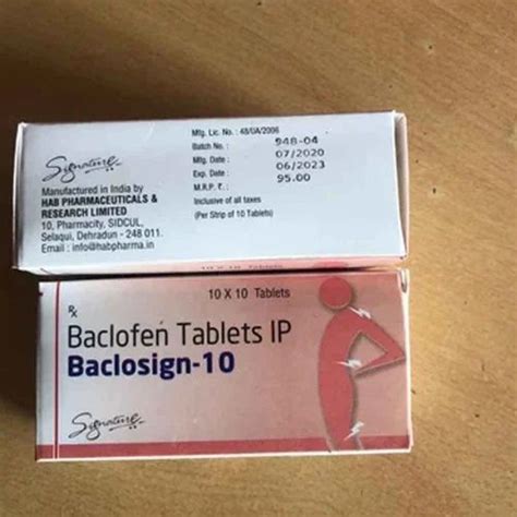 Baclofen 10 Mg Tablets At Rs 105 Stripe Nagpur ID 2854302582362