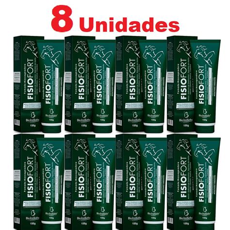 Kit 8 Pomada Fisiofort Massageadora Bio Instinto 150g Shopee Brasil