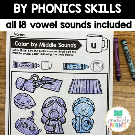 Vowel Sounds Worksheets Medial Sounds Phonemic Awareness Worksheets