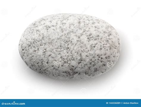 Top View Of Single White Pebble Stock Image Image Of Cobble Mineral