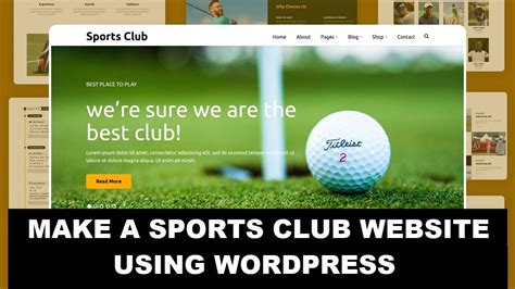 How To Make A Sports Club Website Using Wordpress Start Your