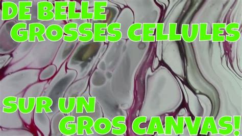 COULAGE ACRYLIQUE SILICONE ET GROSSES CELLULES SUR GROS CANVAS