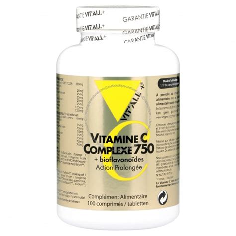 Vitamine C Complexe 750 mg 100 comprimés Vitall Onatera