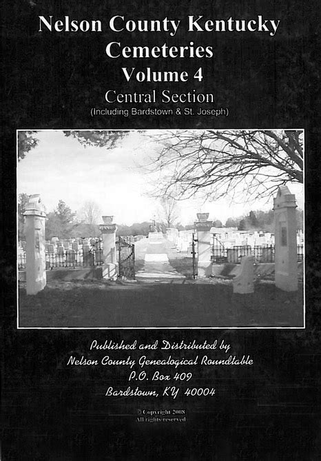 Nelson County Kentucky Cemeteries, Vol. 4 Cover | Higdon Family Association