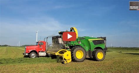 A Large Dairy Chopping Haylage In Northern Central Michigan You Will