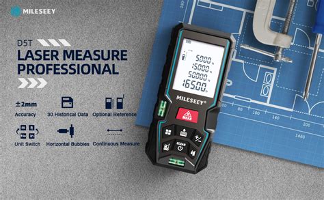 Télémètre Laser MiLESEEY 50m Mètre Laser avec 2 Niveaux à Bulle