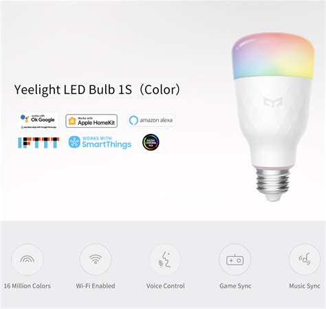 หลอดไฟอัจฉริยะ Yeelight Led Smart Bulb 1s Color