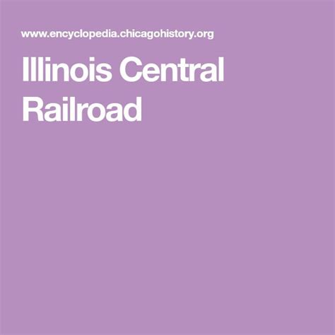 the illinois central railroad logo is shown in white on a purple ...